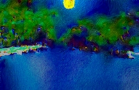 River by night