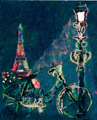 vélo en lampadaire