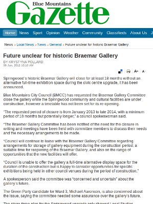 Braemar Gallery Closure